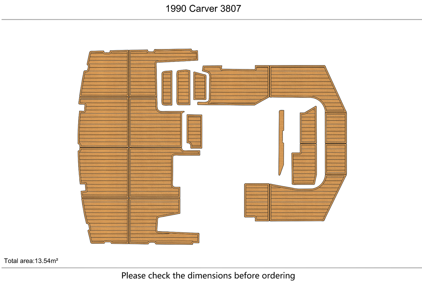 1990 caver 3807 Cockpit Swim Platform 6mm EVA Foam FAUX teak floor