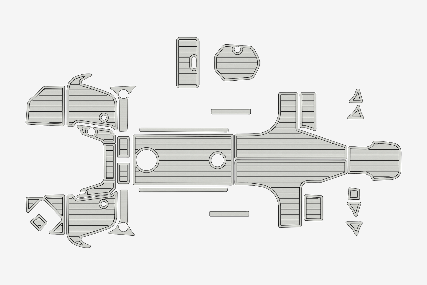 2019-2021 Bayliner Element E21 Cockpit Swim platform 1/4"6mm EVA foam mat floor