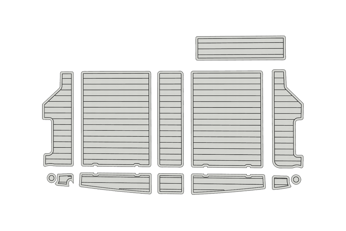 1988-1995 Bayliner 3288 3270 Cockpit Swim platform 1/4"6mm EVA foam faux floor
