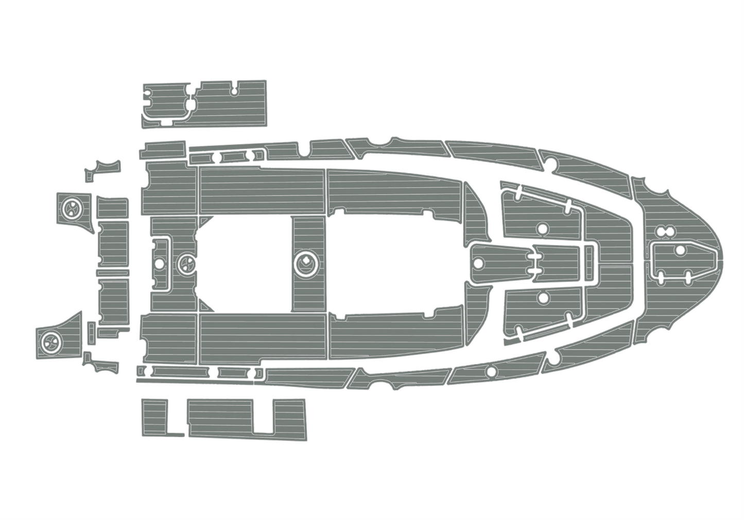 2019-2023 SEA HUNT 275 ULTRA se cc Cockpit Swim platform 1/4"6mm EVA Foam floor
