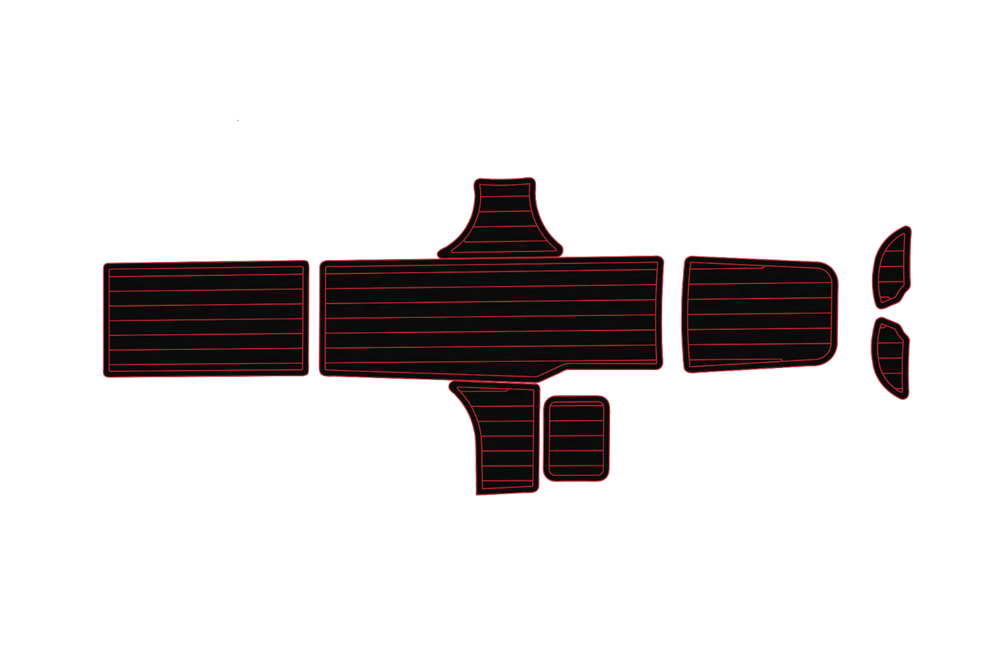 2015-2017 Bayliner Element XL Cockpit Swim platform 1/4" 6mm EVA faux teak Floor