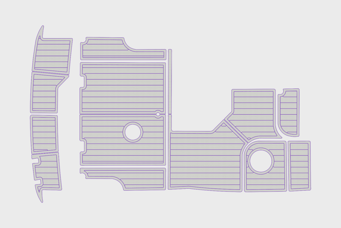 1995-1996 Wellcraft 23 SE Cockpit Swim platform 1/4"6mm EVA Foam floor