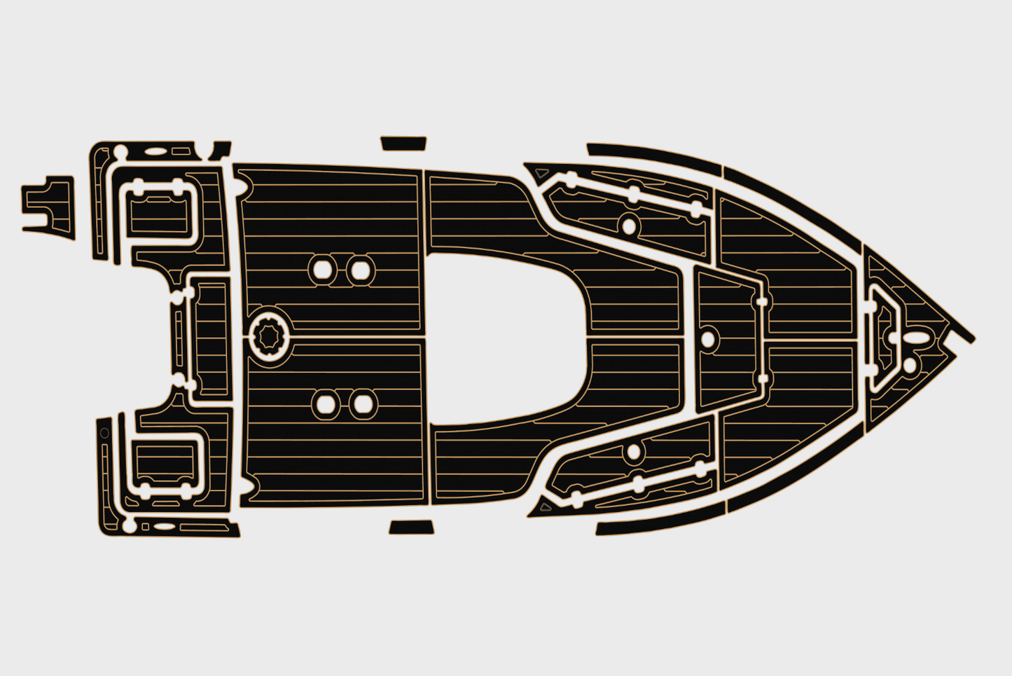 2018-2024 Bulls Bay 2200 Cockpit Swim platform bow 1/4"6mm EVA Foam fuax floor