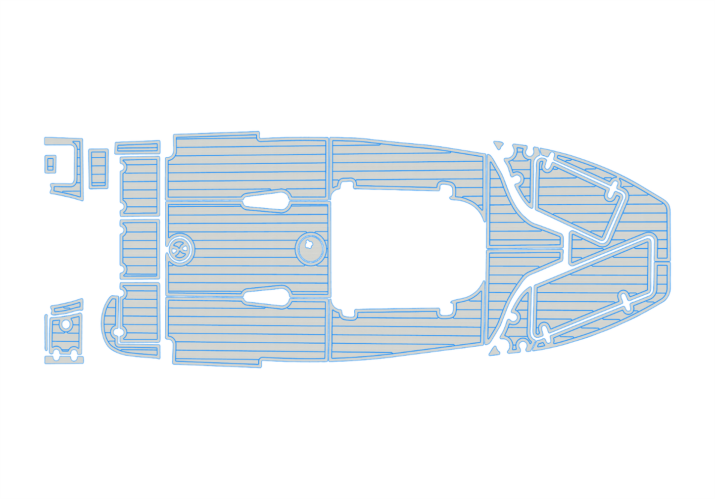 2020-2021 Sea Hunt 225 ULTRA Cockpit Swim platform 1/4"6mm EVA Foam faux floor
