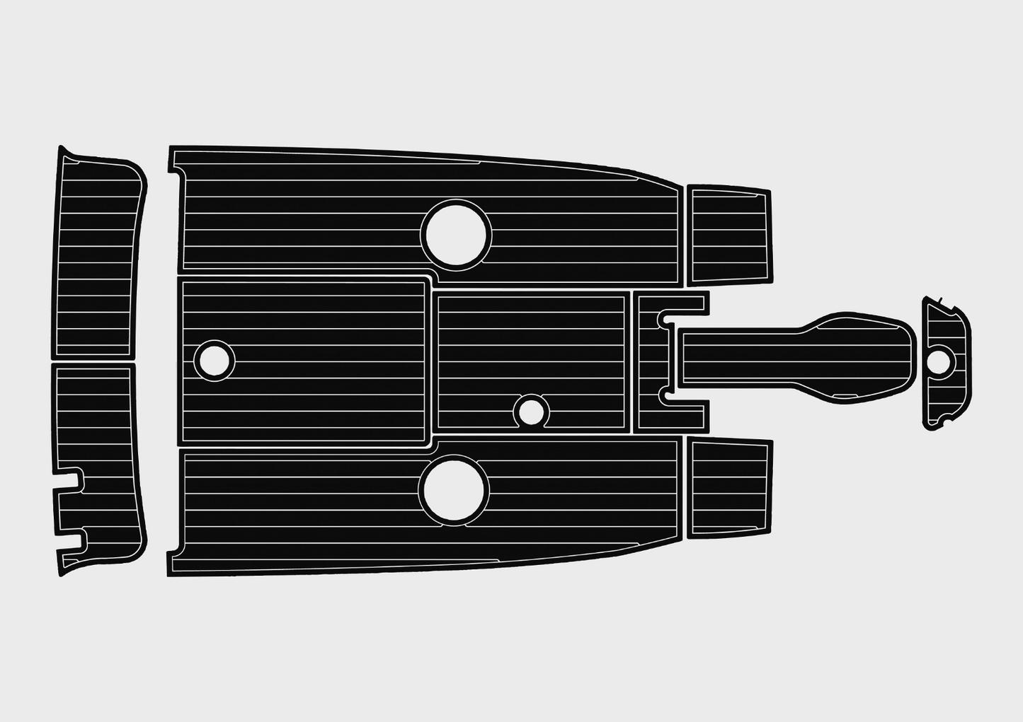 2002-2003 Sea Ray 182 BR Cockpit Swim platform bow 1/4"6mm EVA foam faux floor