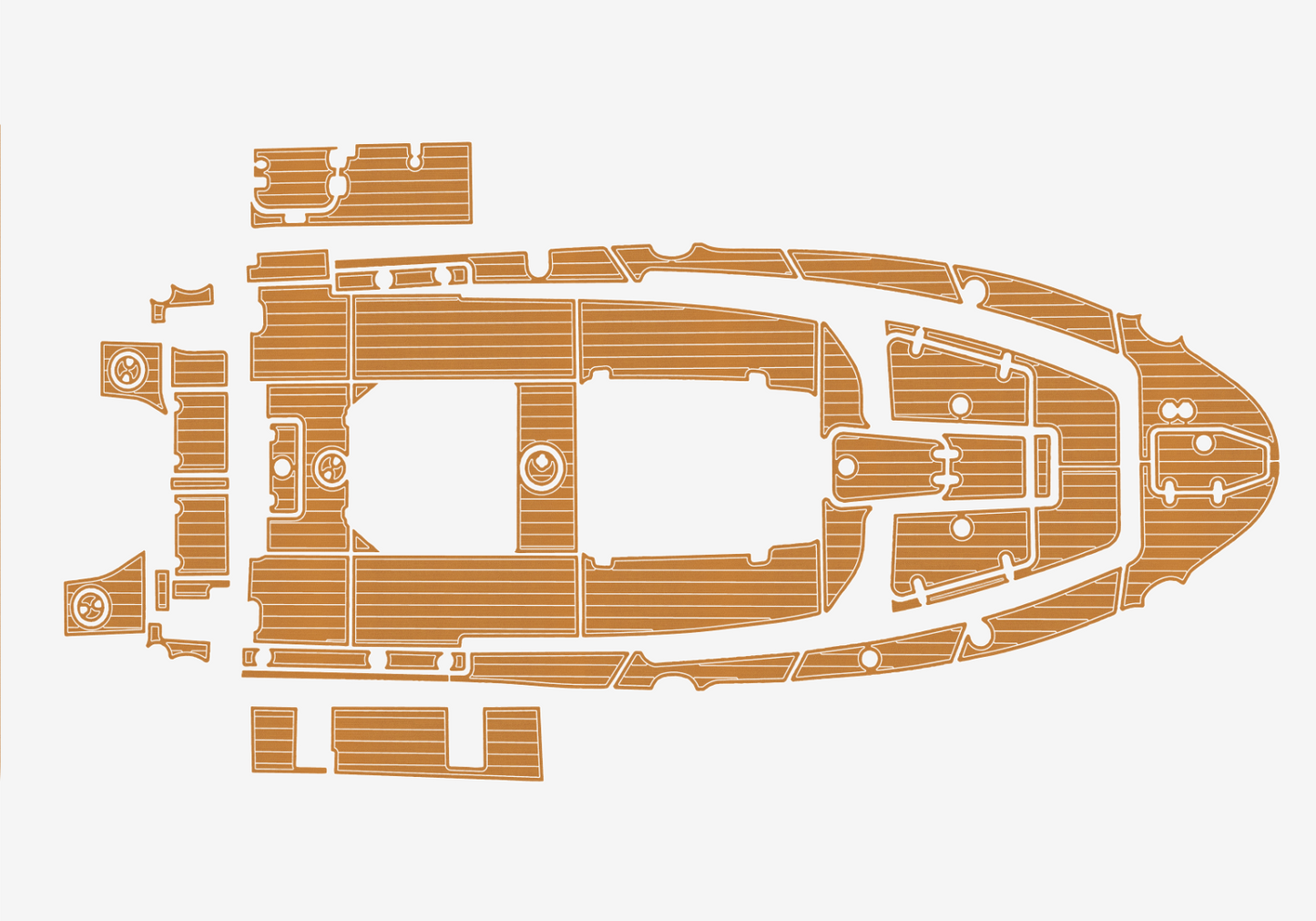2019-2023 SEA HUNT 275 ULTRA se cc Cockpit Swim platform 1/4"6mm EVA Foam floor