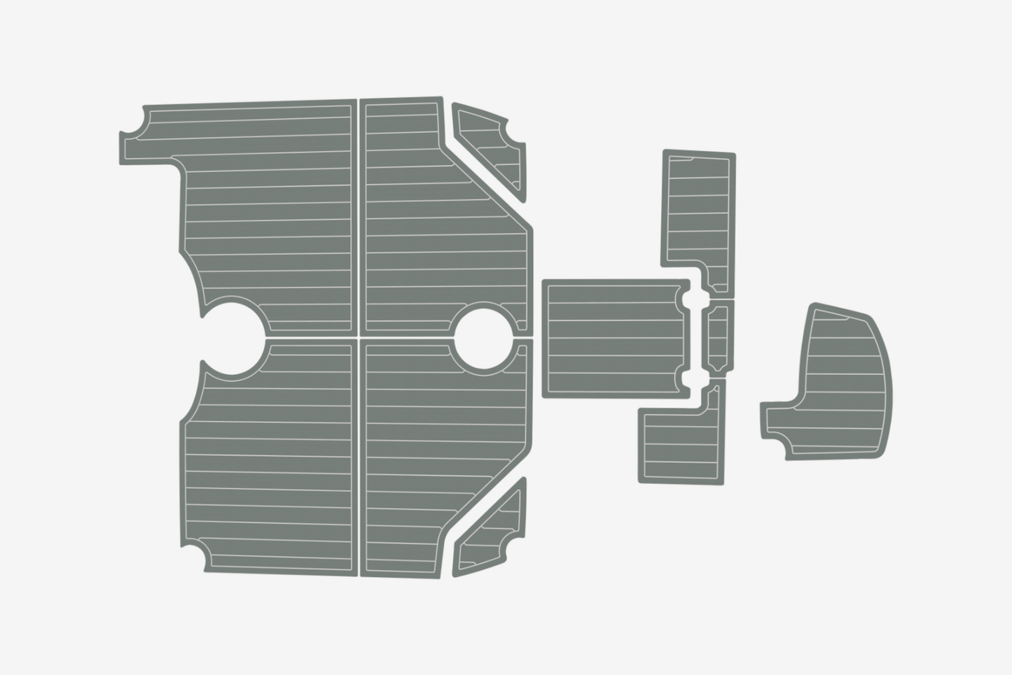 2002-2005 Robalo 235 Walkaround Cockpit 1/4"6mm EVA Foam faux floor