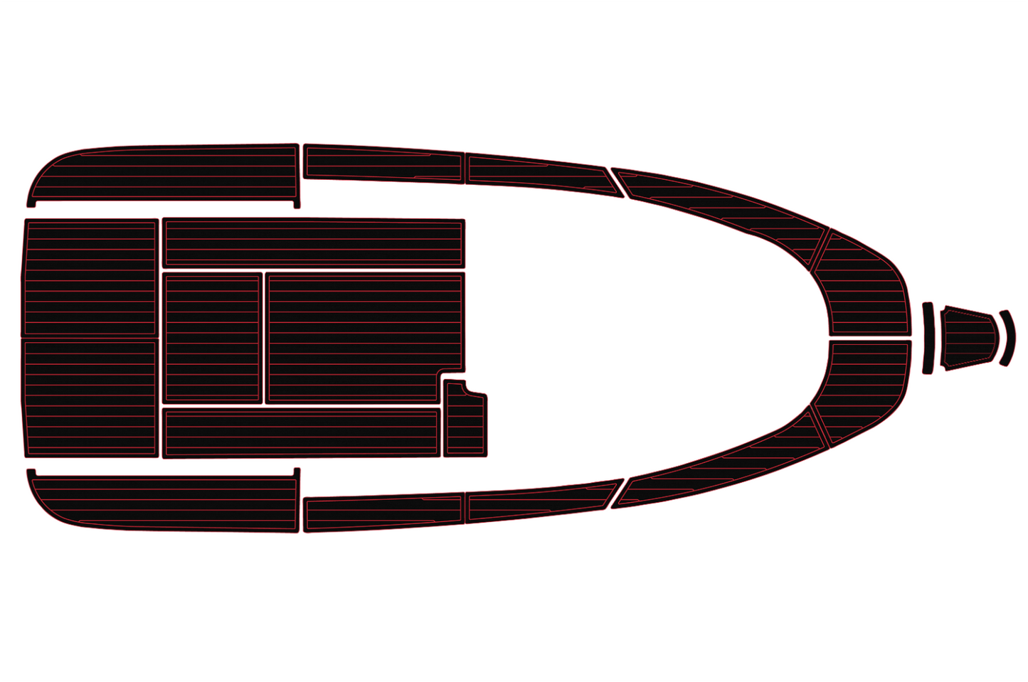 2000-2009 Aquador 25 WA Cockpit Swim platform bow 1/4"6mm EVA foam faux floor