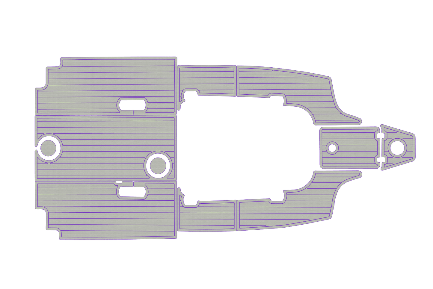 2017-2023 Sea Fox 248 commander Cockpit Swim platform 1/4"6mm EVA Fauxfoam floor