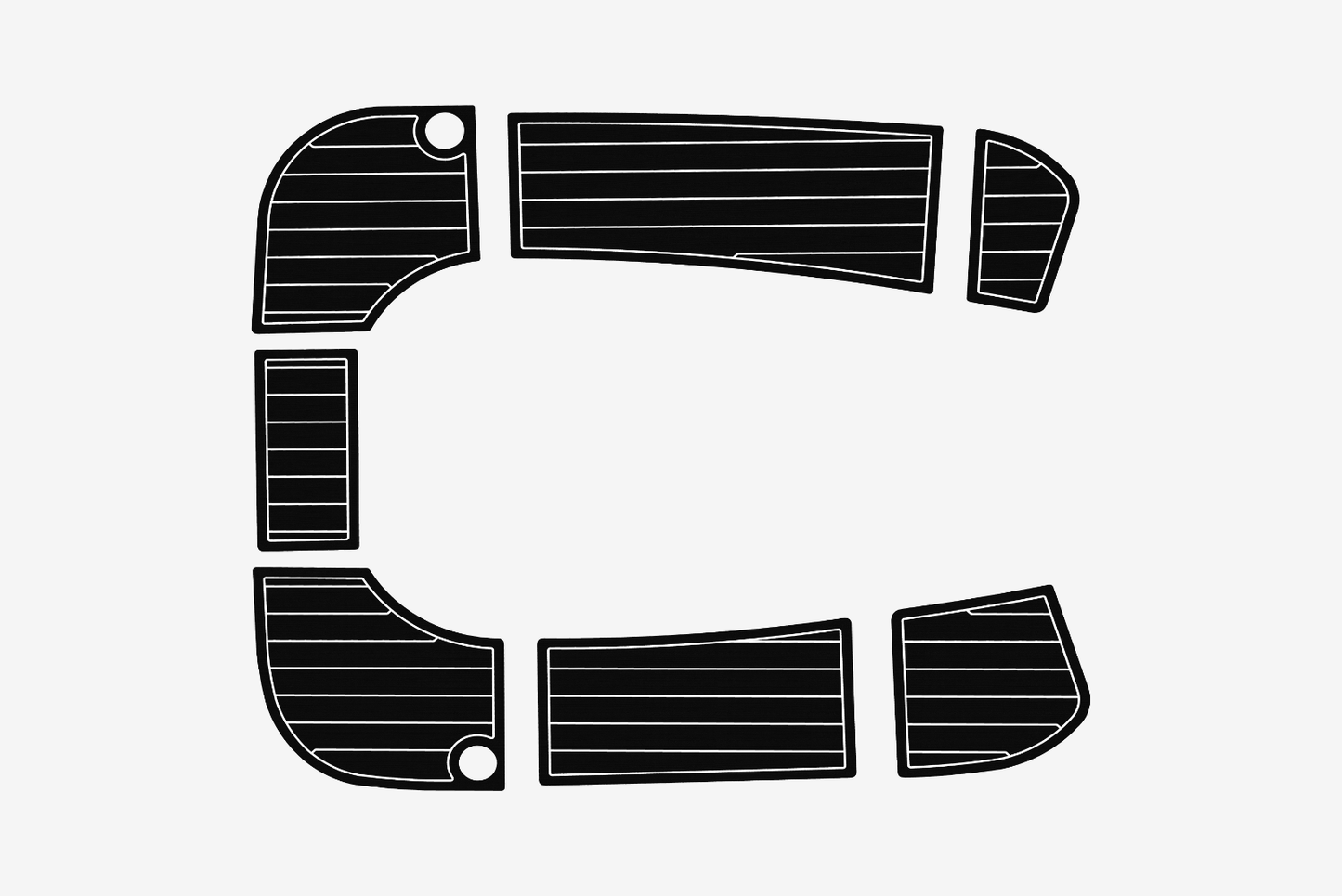 2004-2009 Hunter 33 Cockpit 1/4"6mm EVA Foam carpet marine floor