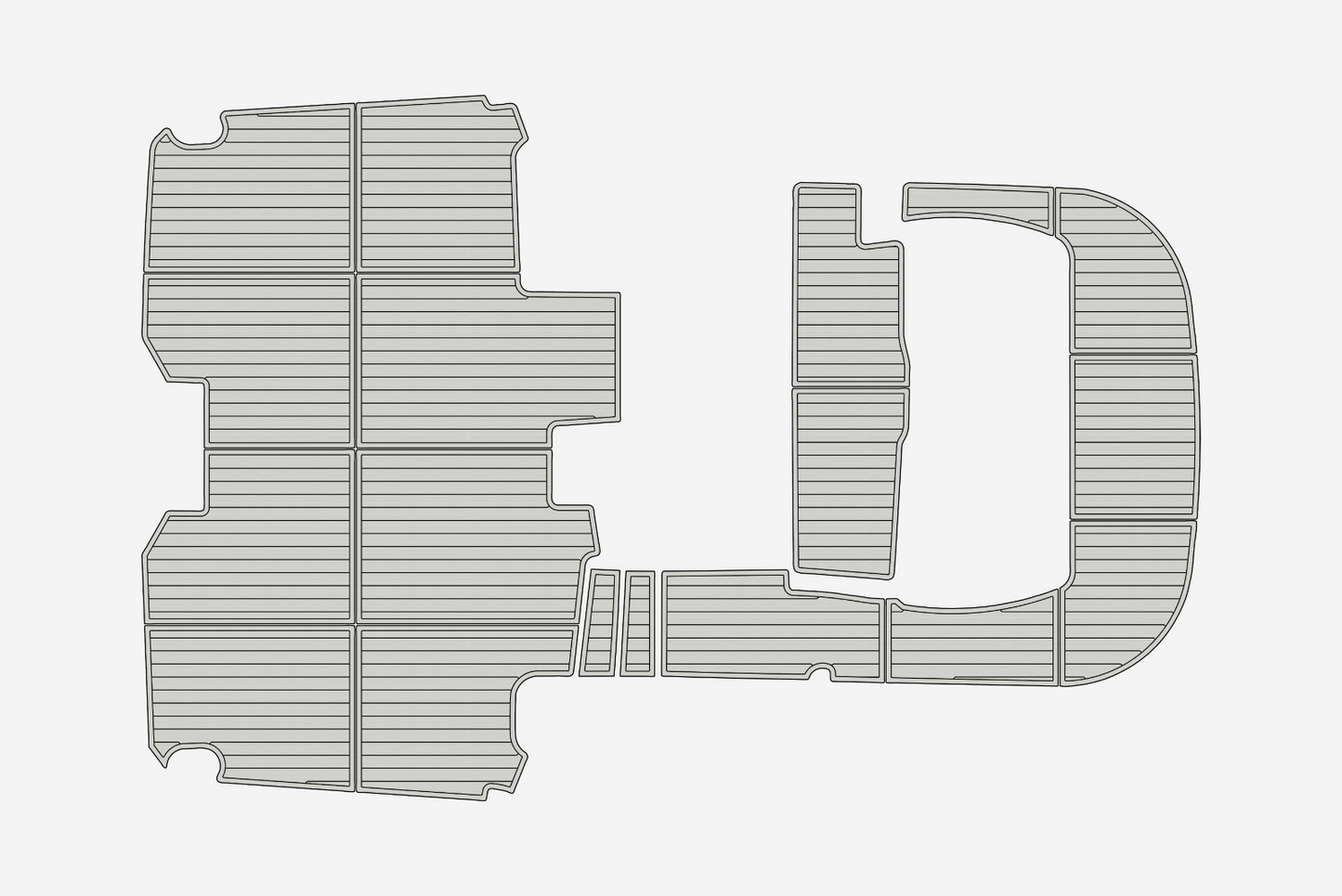 1996-1998 Silverton 402 Motor Yacht Cockpit 1/4"6mm EVA Foam faux mat floor