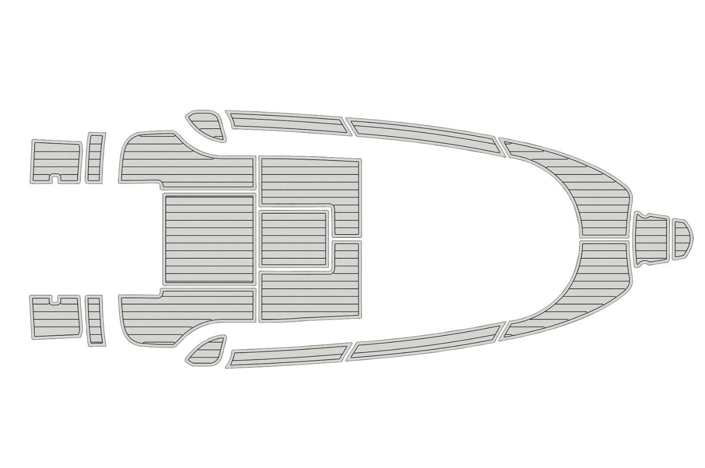 2002-2010 Aquador 21 WA Cockpit Swim platform bow 1/4"6mm EVA foam faux floor