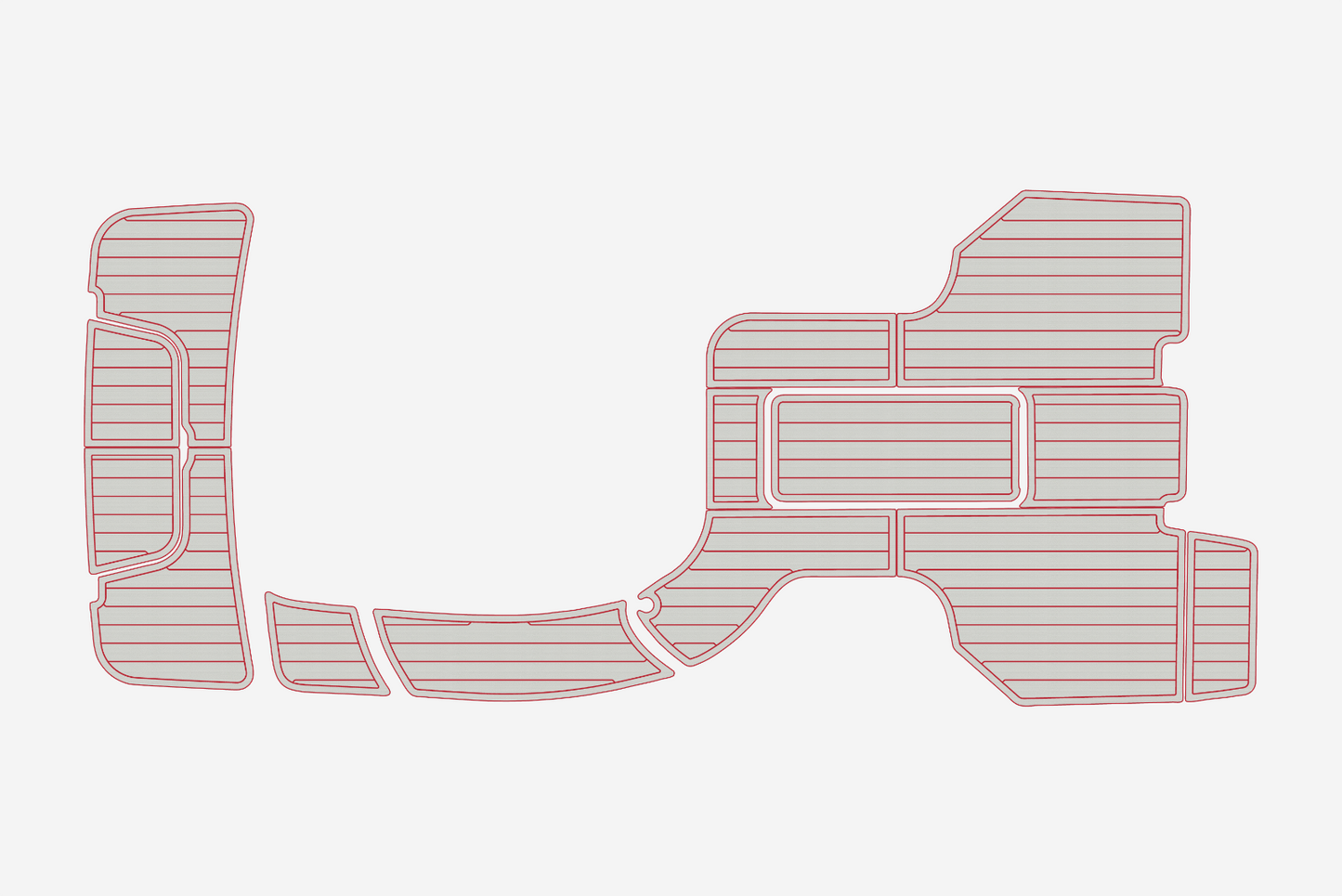 2011-2016 COBALT 243 Cockpit Swim platform 1/4"6mm EVA foam faux mat floor
