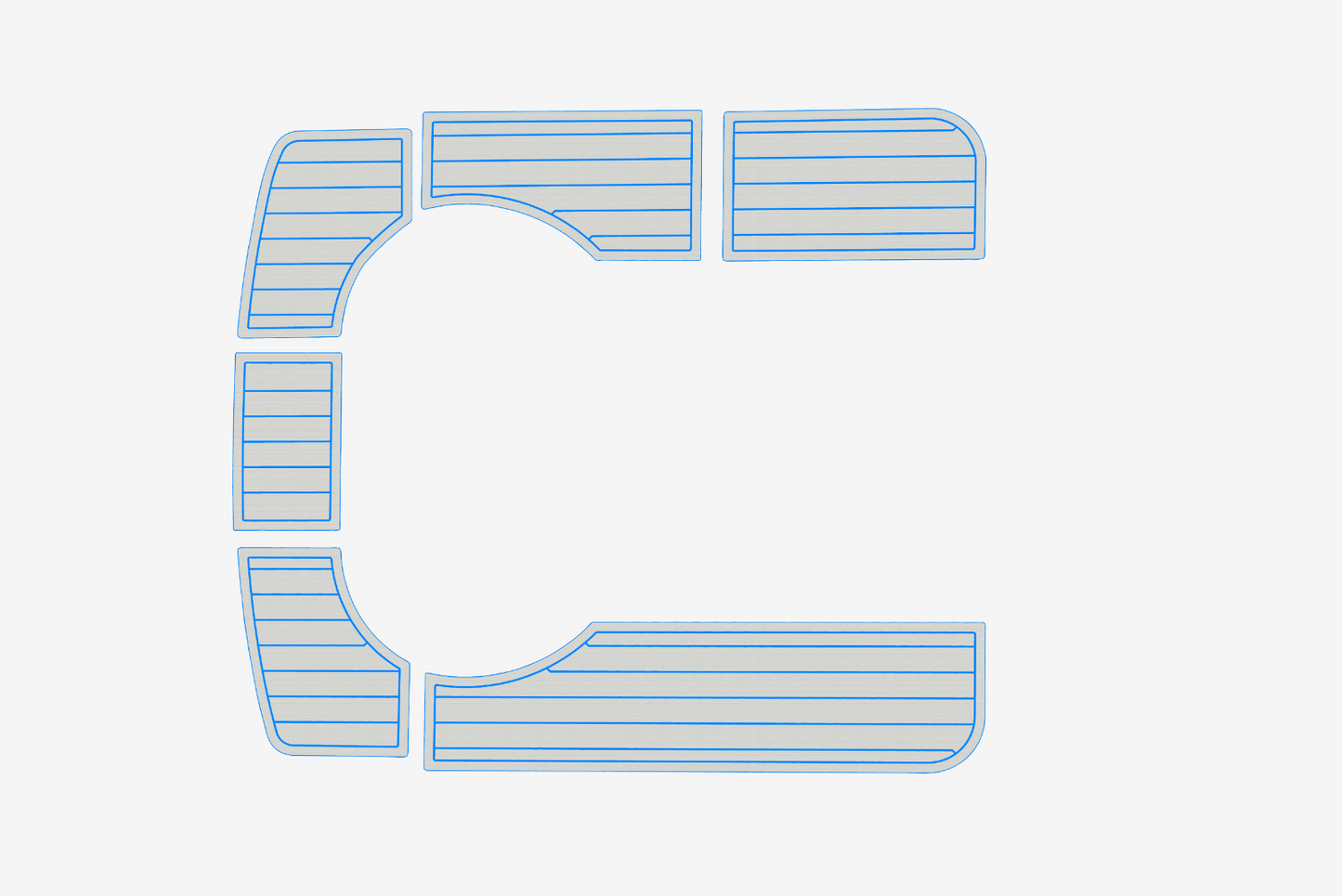 1999-2004 Beneteau 361 Cockpit 1/4"6mm EVA Foam carpet marine floor