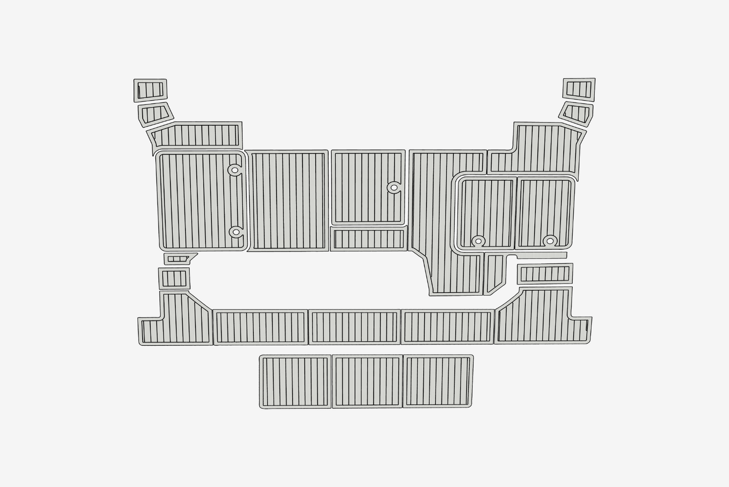 2016-2018 Fountain 37 Pajot MY Swim platform 1/4"6mm EVA Foam carpet floor