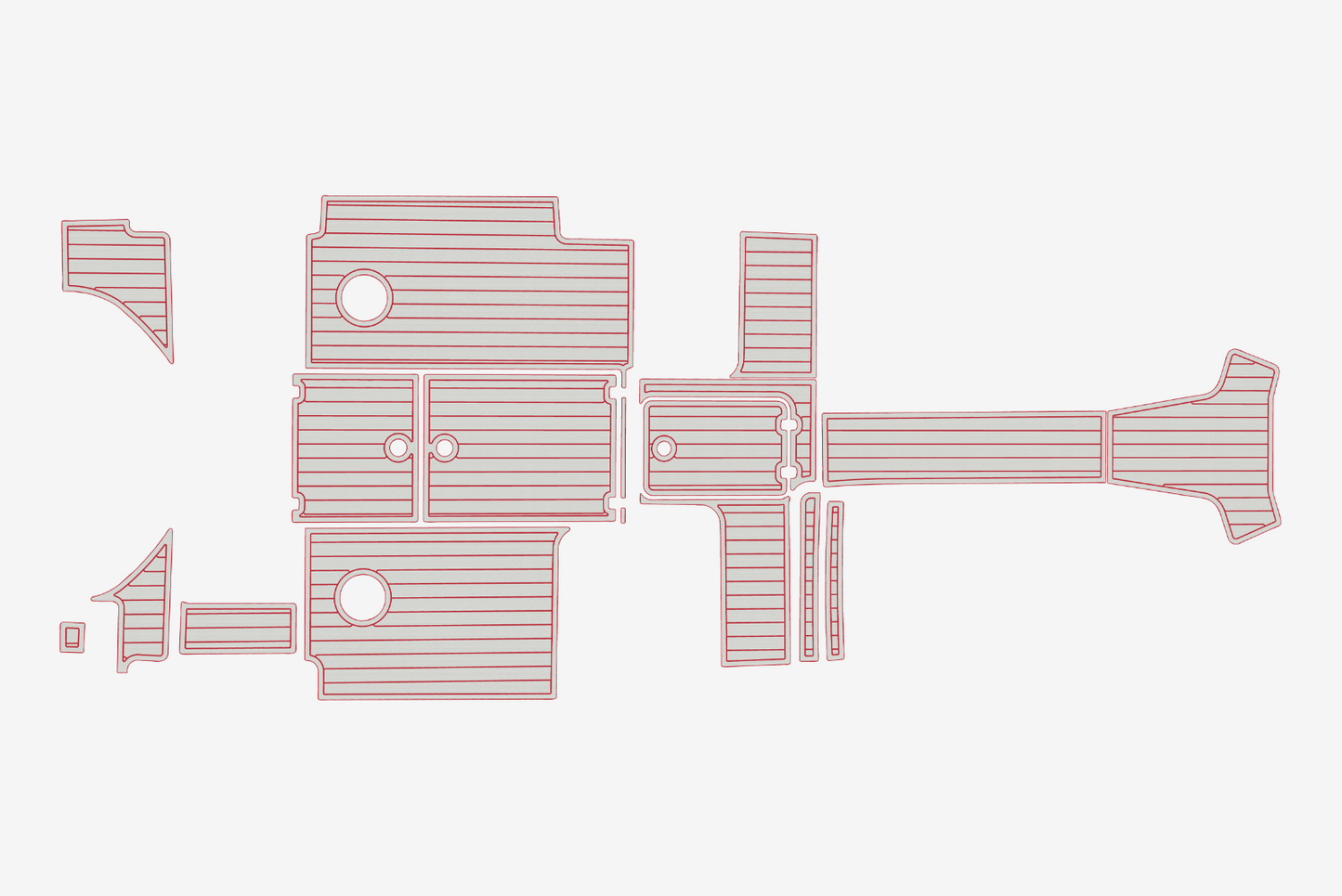 2022-2024 Edgewater 280 CX Cockpit Swim platform 1/4"6mm EVA Foam mat floor