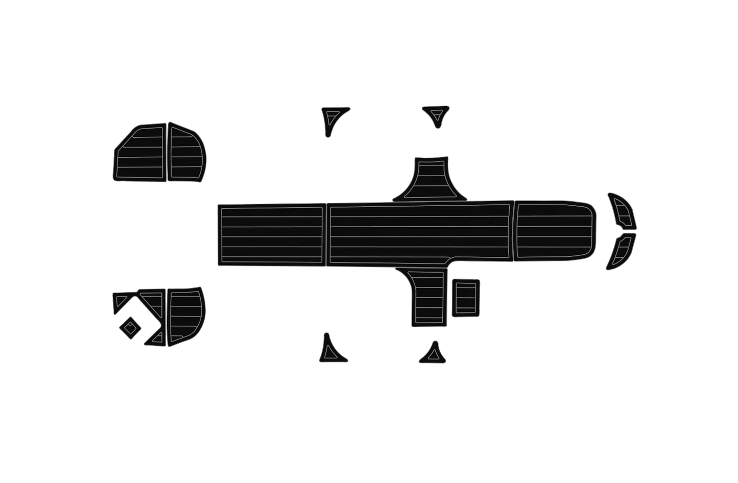 2017-2023 Bayliner Element M18 Cockpit Swim platform 1/4" 6mm EVA faux mat Floor