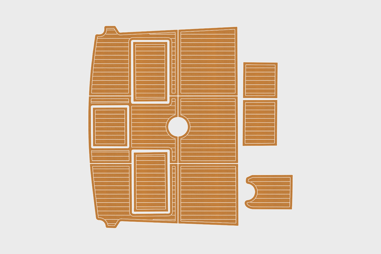 1989-1991 Buddy Davis 47 SF Cockpit 1/4"6mm EVA Foam carpet marine floor