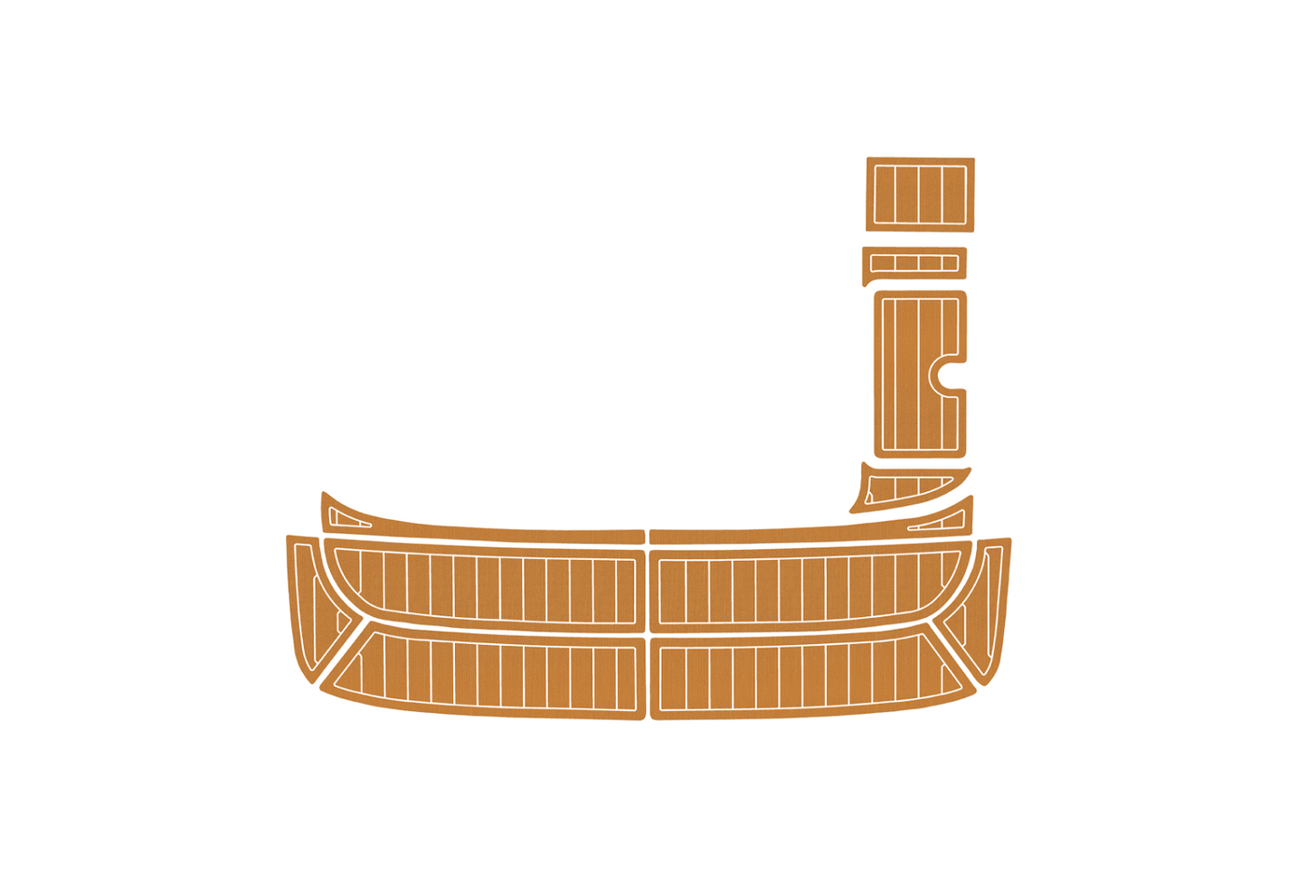 2017-2024 Bayliner VR5 Cockpit Swim platform 1/4" 6mm EVA faux teak mat Floor