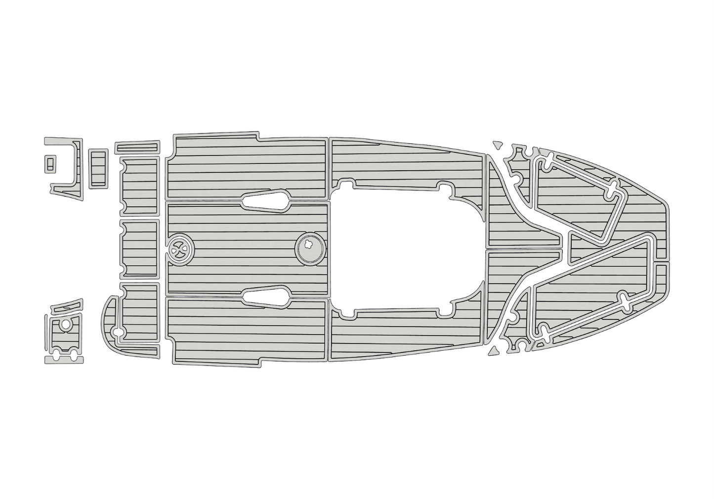 2020-2021 Sea Hunt 225 ULTRA Cockpit Swim platform 1/4"6mm EVA Foam faux floor