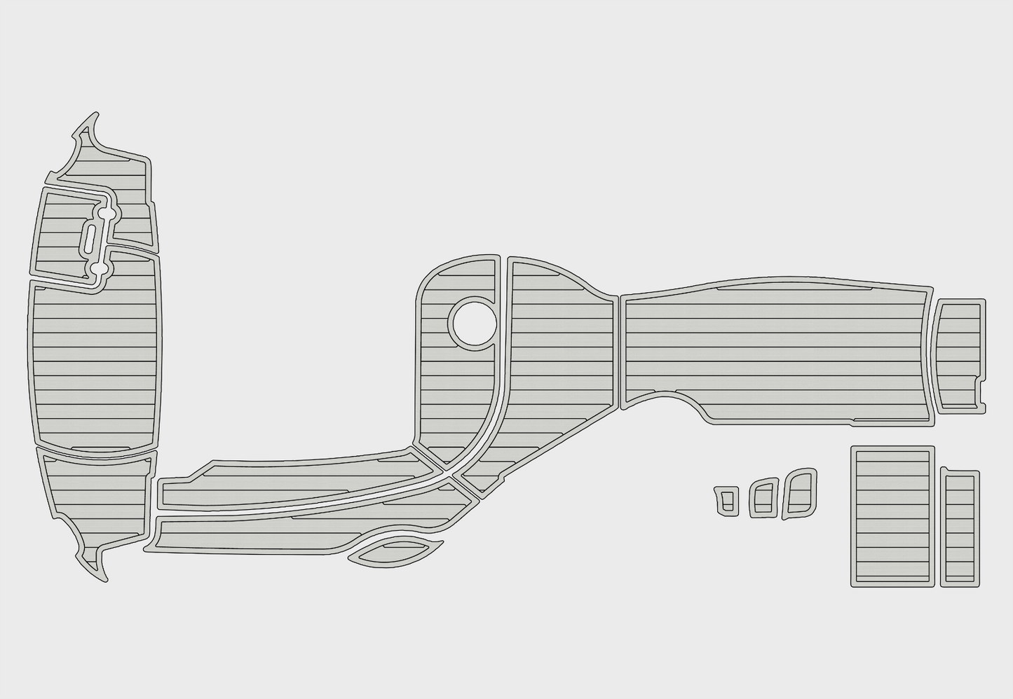 2013 -2020 Rinker 290 Express Cruiser Cockpit Swim platform 1/4"6mm EVA floor