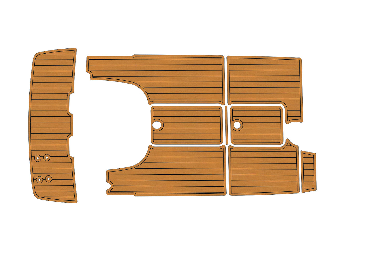 2003-2011 Bayliner 192 Cuddy Swim platform cockpit 1/4" 6mm EVA faux teak Floor