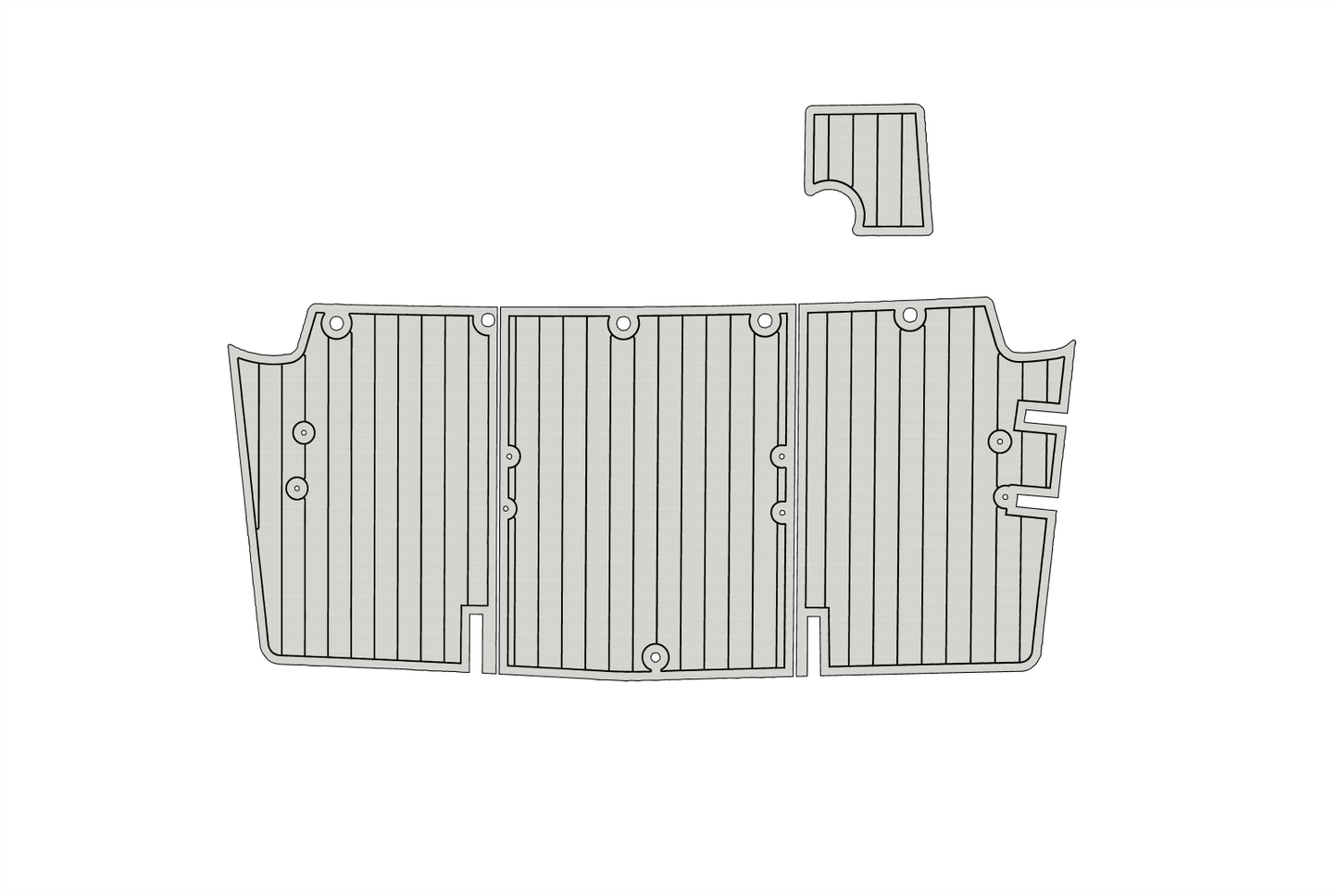 1996-2002 Bayliner 2855 Custom Cockpit Swim platform 1/4"6mm EVA foam faux floor