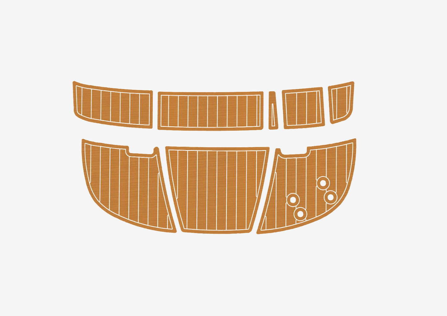 2009-2014 Bayliner 185 Flight Cockpit Swim platform 1/4" 6mm EVA faux teak Floor