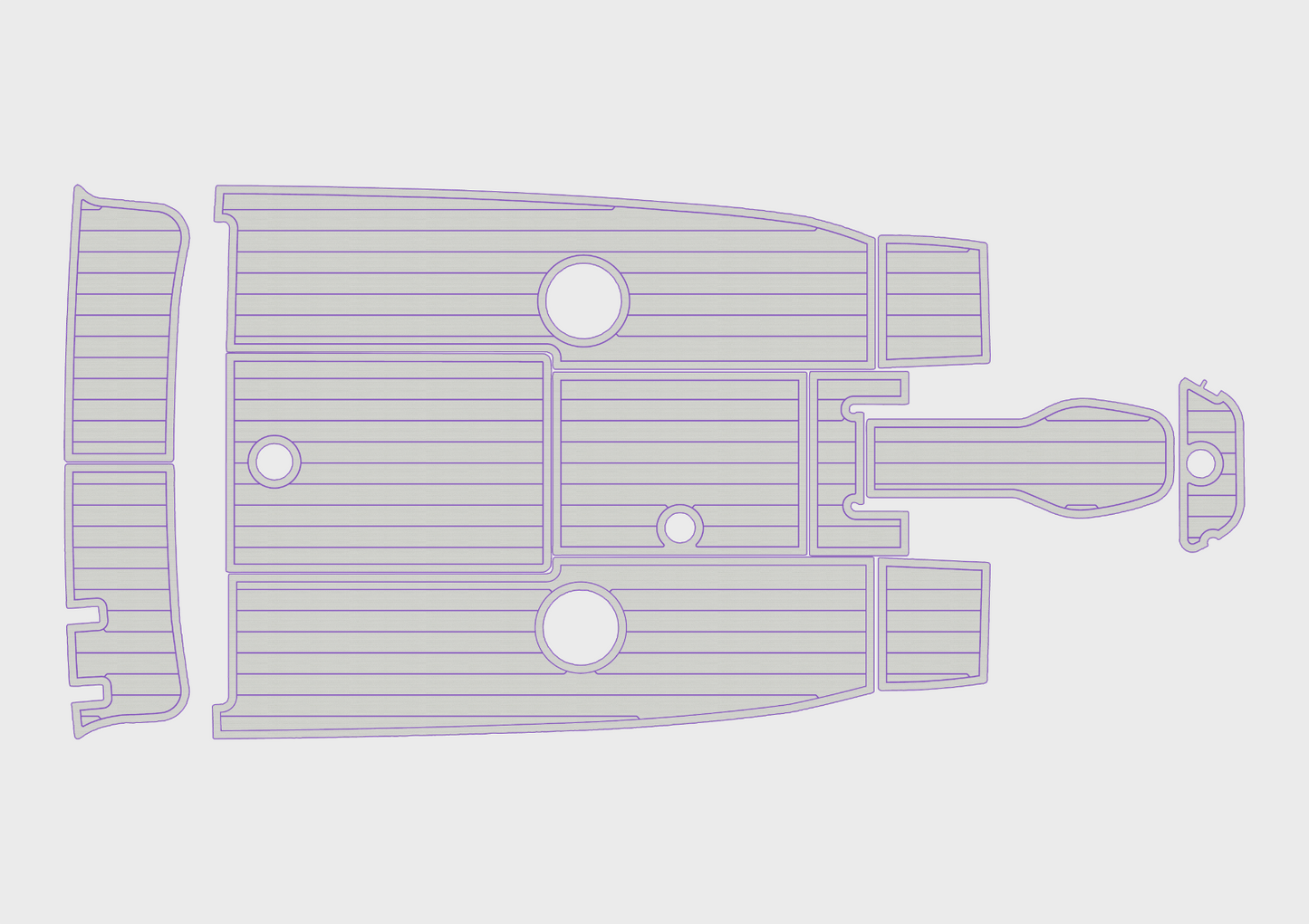 2002-2003 Sea Ray 182 BR Cockpit Swim platform bow 1/4"6mm EVA foam faux floor