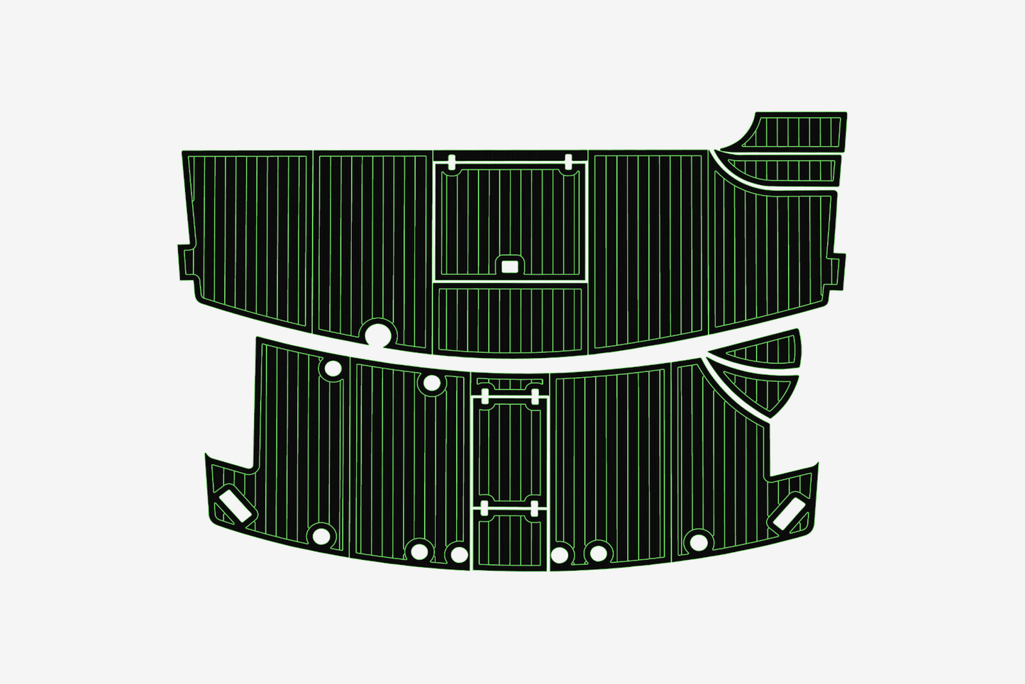 2004 Grand Alaskan 65 Cockpit Swim platform 1/4"6mm EVA Foam carpet marine floor