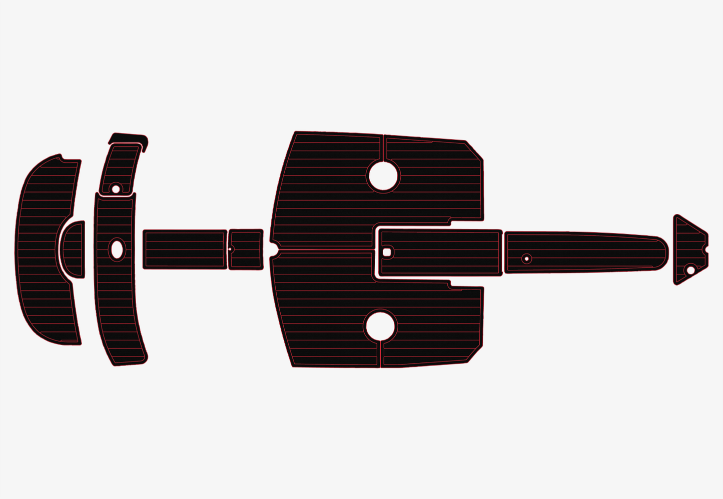 2003-2009 Cobalt 220 Cockpit Swim platform bow 1/4"6mm EVA foam faux MAT floor
