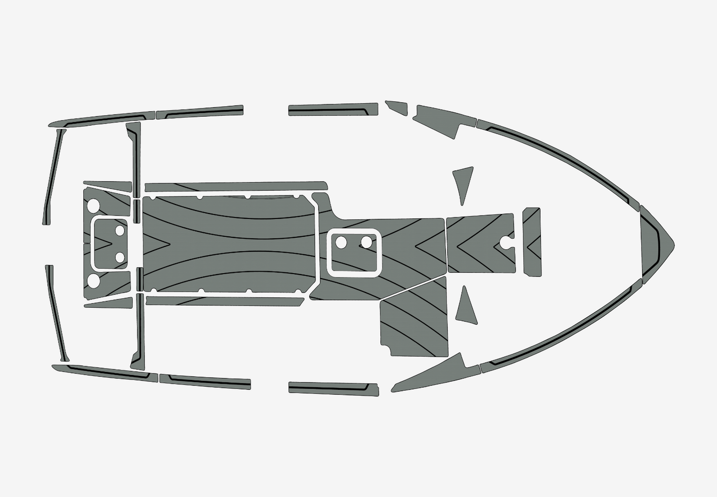2021-2022 Malibu 23 lsv Wakesetter Cockpit Swim platform 1/4"6mm EVA Foam floor