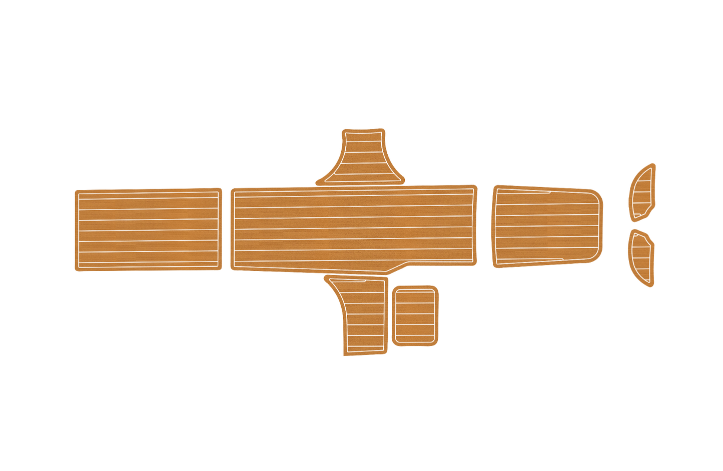 2015-2017 Bayliner Element XL Cockpit Swim platform 1/4" 6mm EVA faux teak Floor