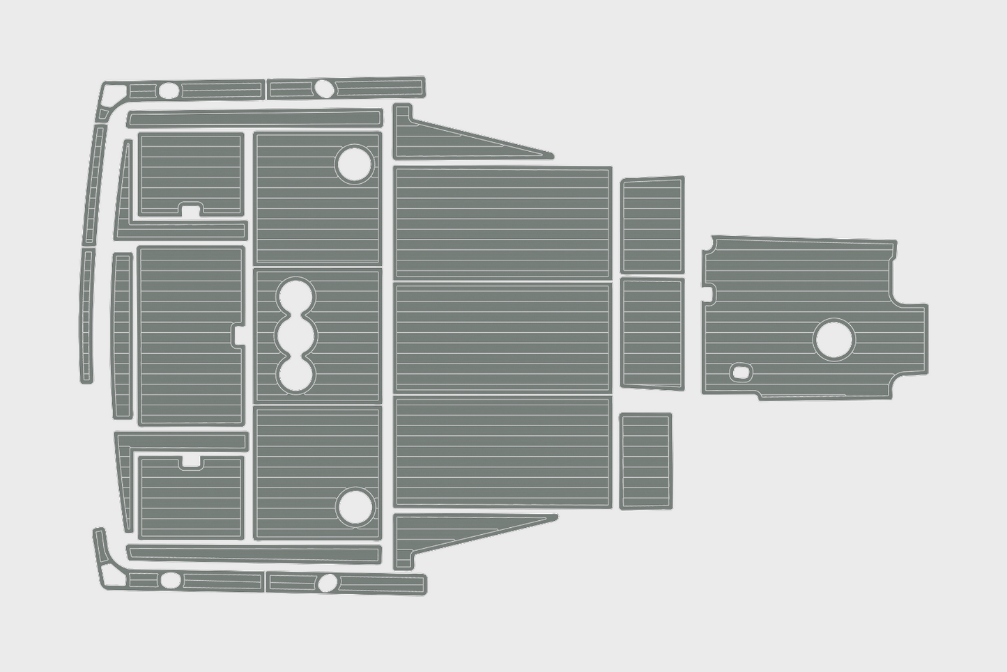 1989-1990 Tiara 33 open Cockpit 1/4"6mm EVA Foam floor