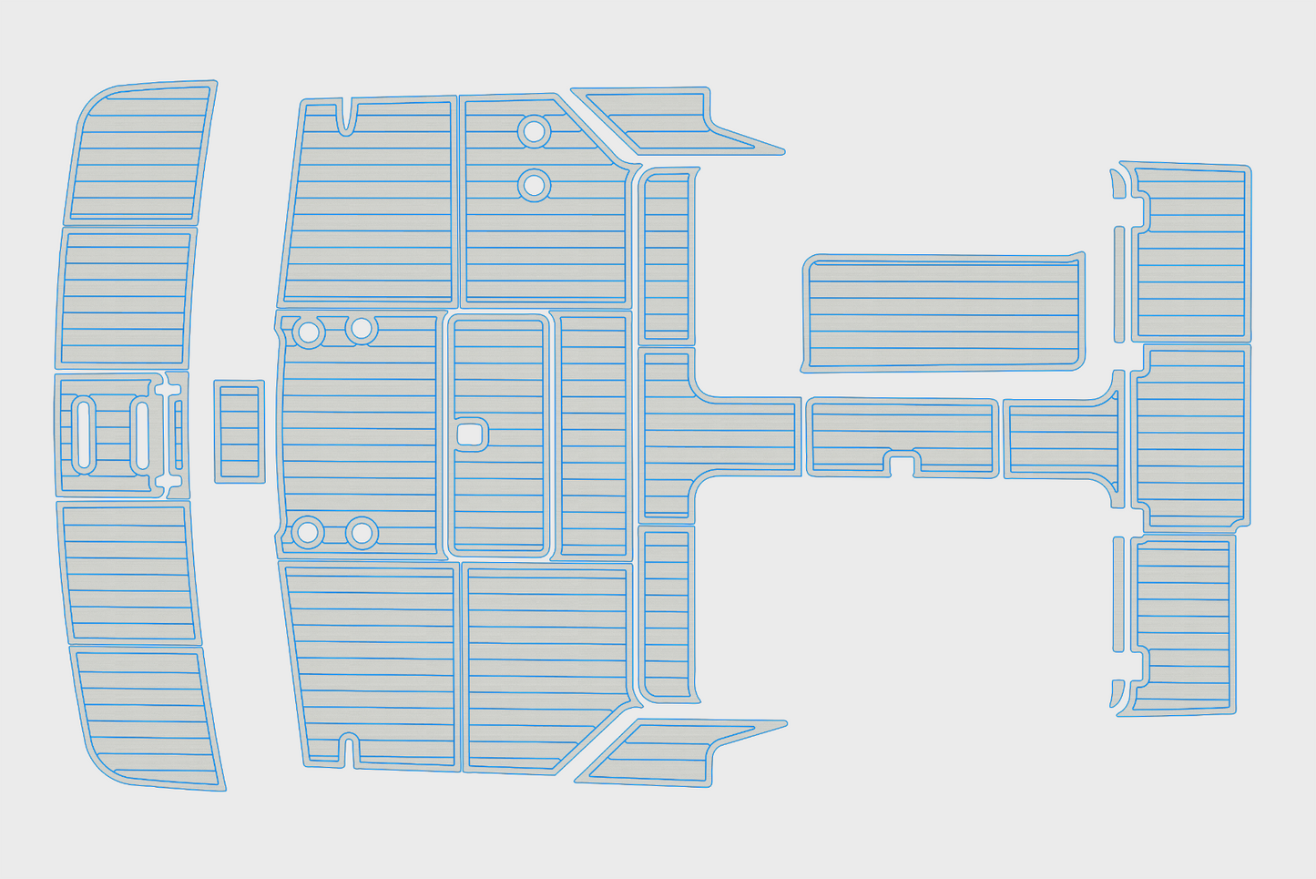 2002-2004 Tiara 29 Coronet Cockpit Swim platform 1/4"6mm EVA Foam floor