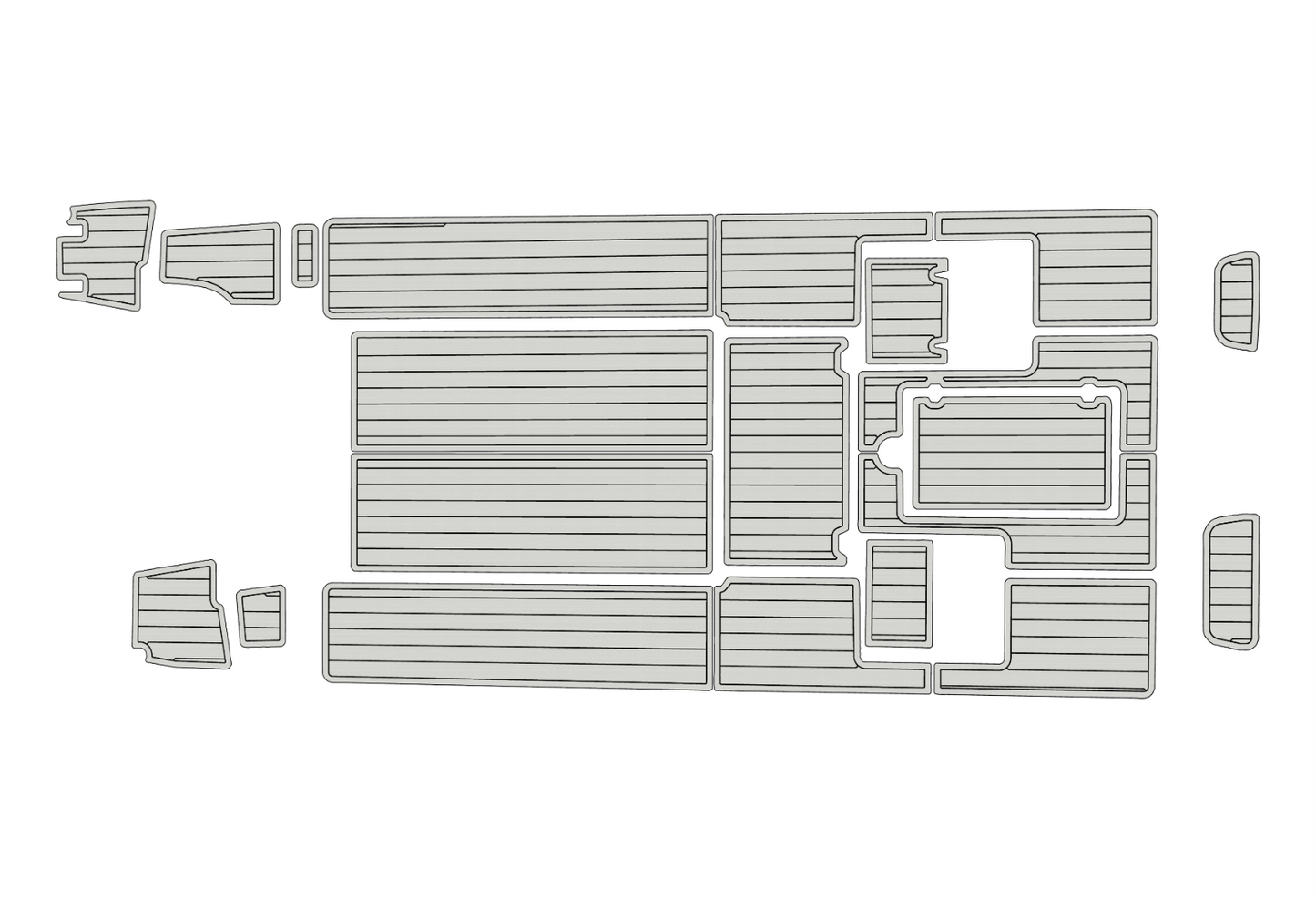 2015-2019 Caribbran 2300 Cockpit Swim platform 1/4"6mm EVA foam faux MAT floor