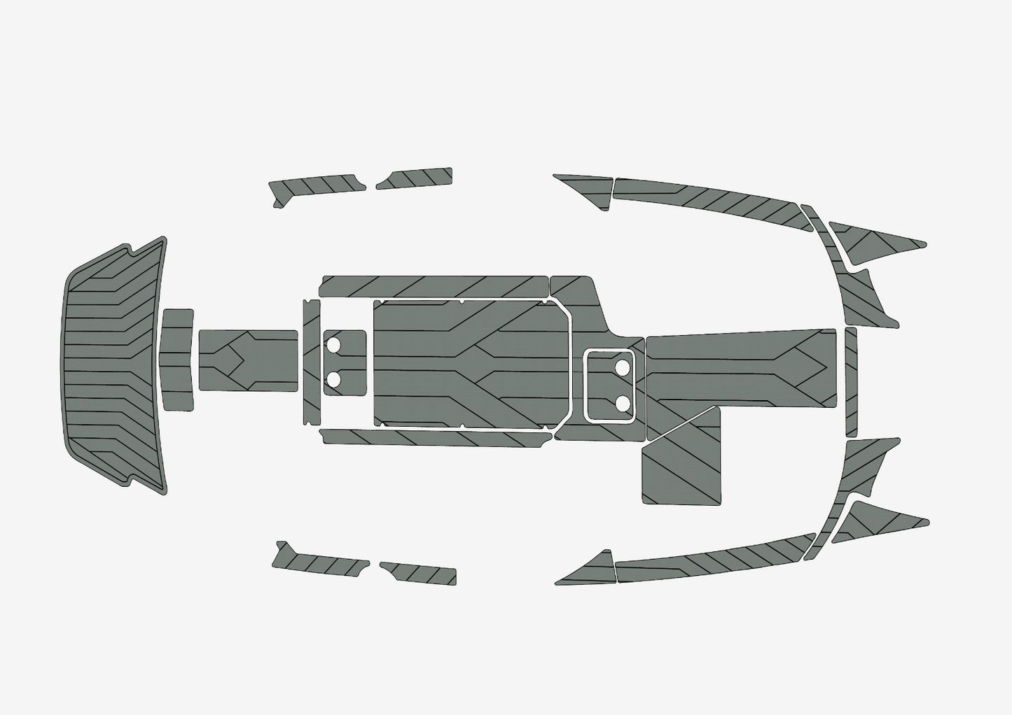 2019-2020 malibu 22 MXZ Cockpit Swim platform bow 1/4"6mm EVA Foam faux floor