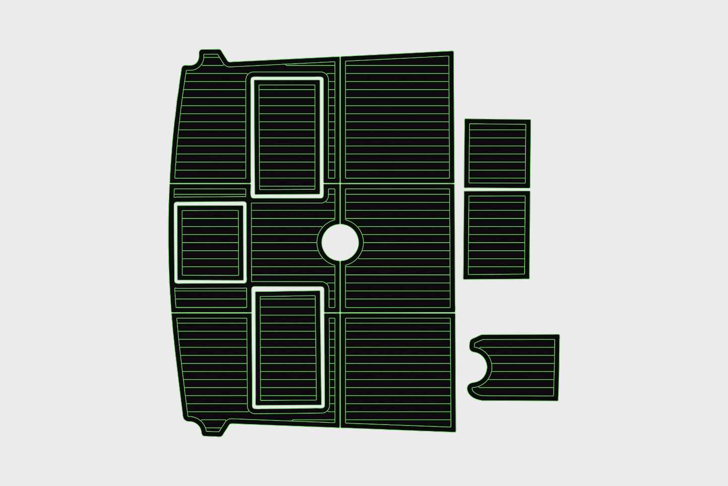 1989-1991 Buddy Davis 47 SF Cockpit 1/4"6mm EVA Foam carpet marine floor