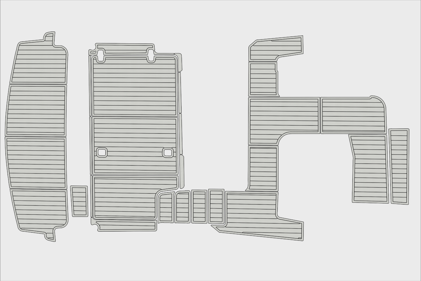 2000-2002 Silverton 330 Sport Bridg Cockpit Swim platform 1/4"6mm EVA Foam floor