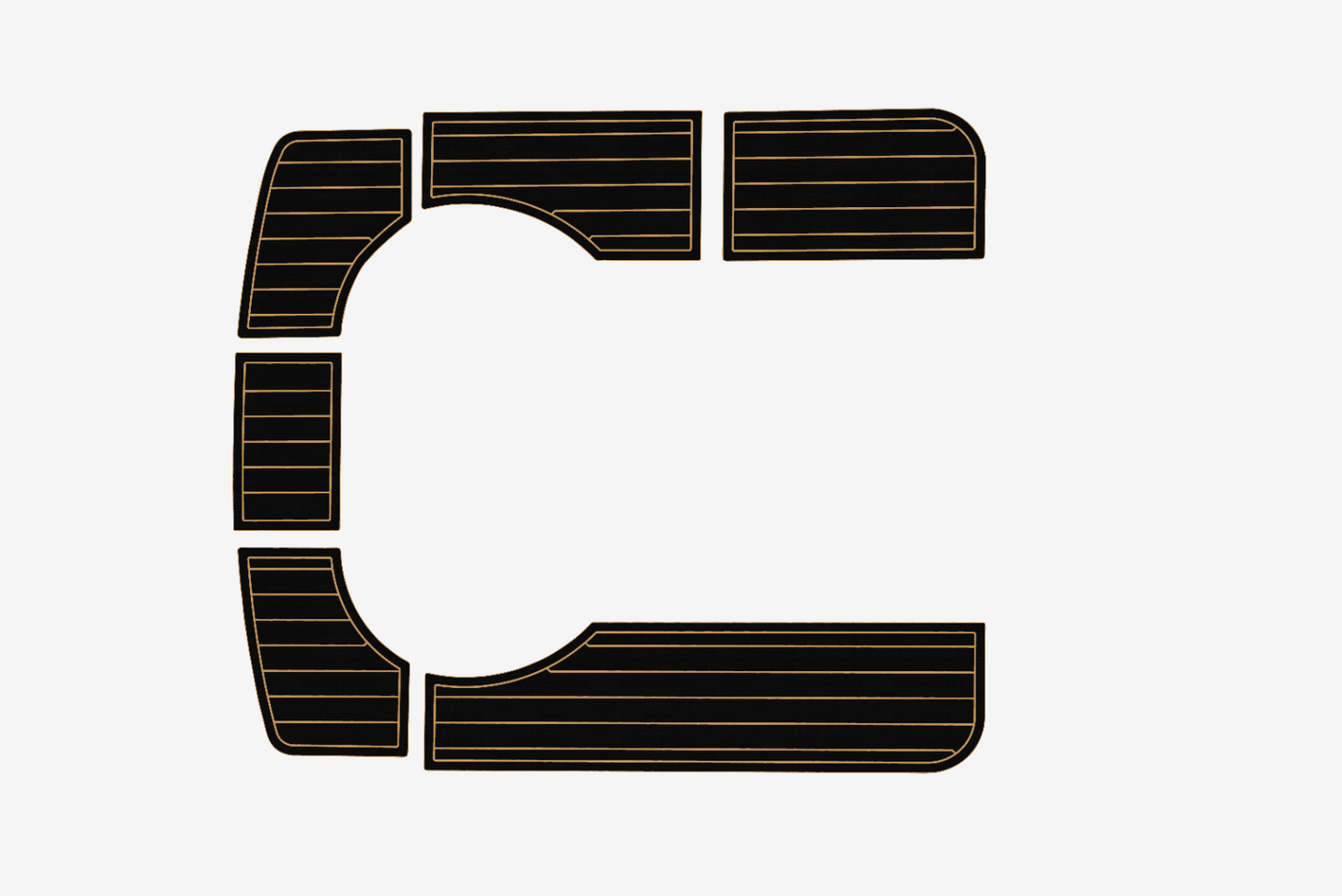 1999-2004 Beneteau 361 Cockpit 1/4"6mm EVA Foam carpet marine floor