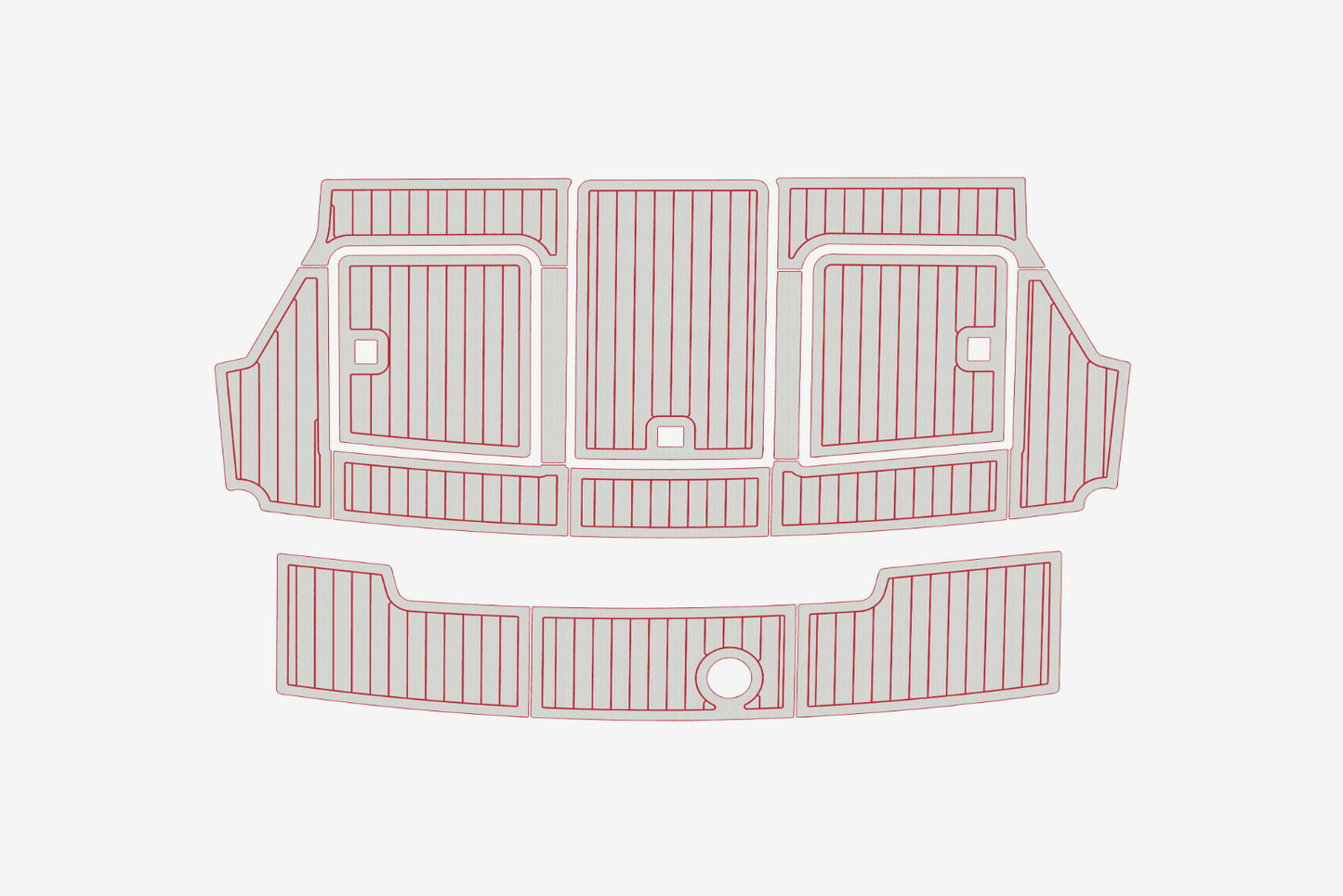 Carver 37 Cockpit Swim platform 1/4"6mm EVA Foam carpet marine floor
