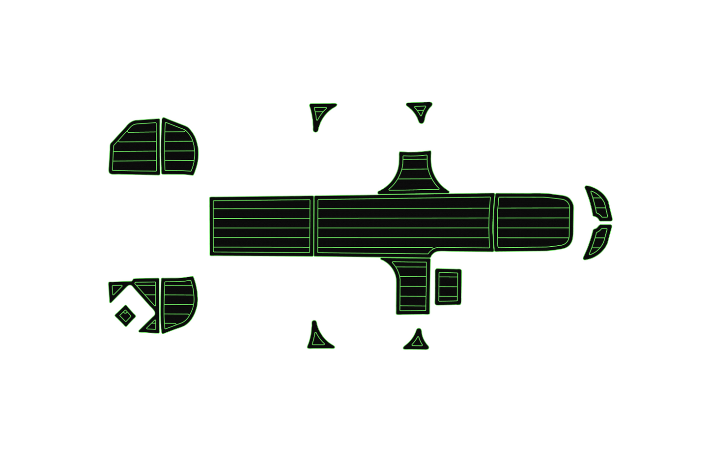 2017-2023 Bayliner Element M18 Cockpit Swim platform 1/4" 6mm EVA faux mat Floor