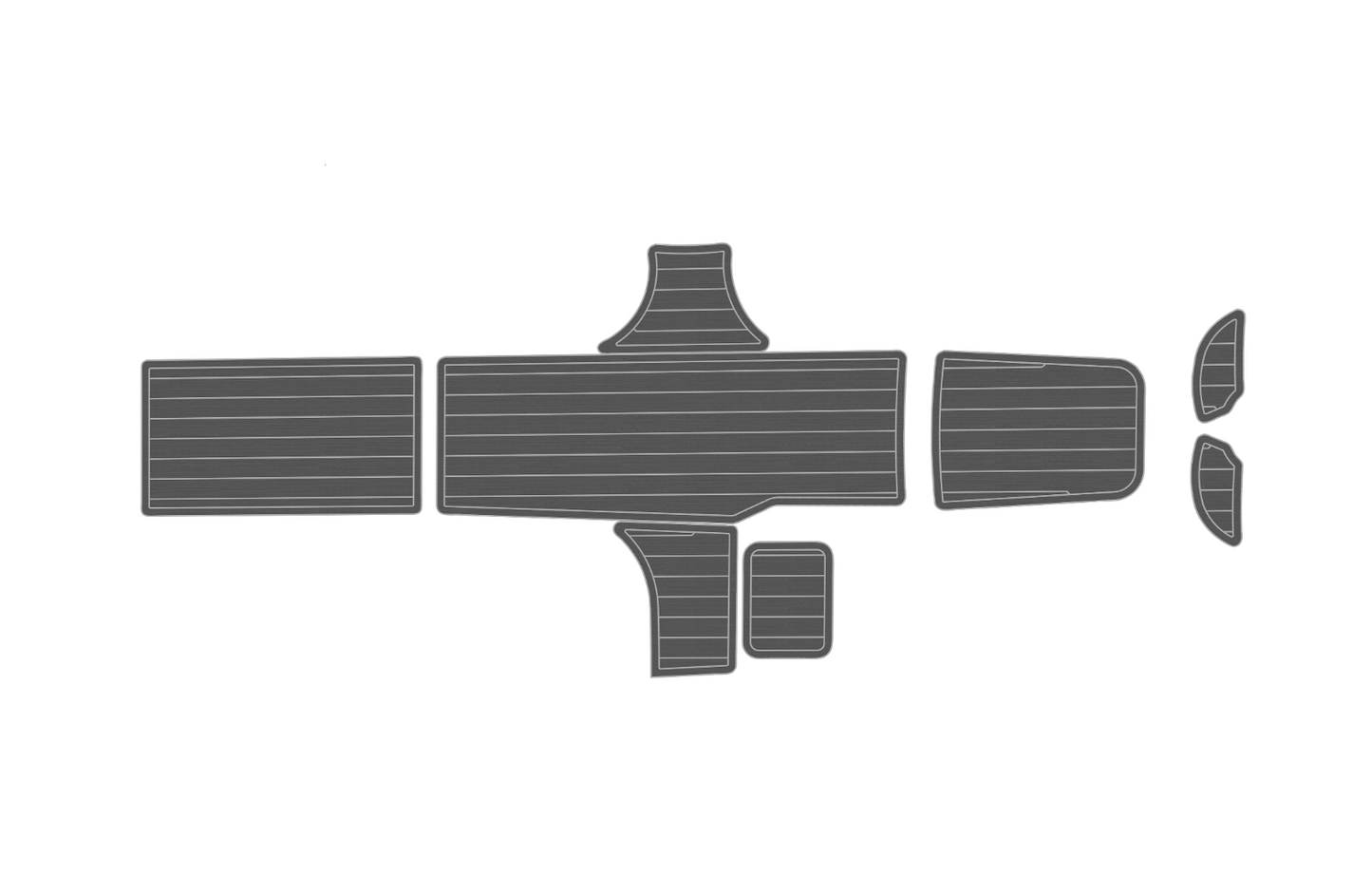 2015-2017 Bayliner Element XL Cockpit Swim platform 1/4" 6mm EVA faux teak Floor