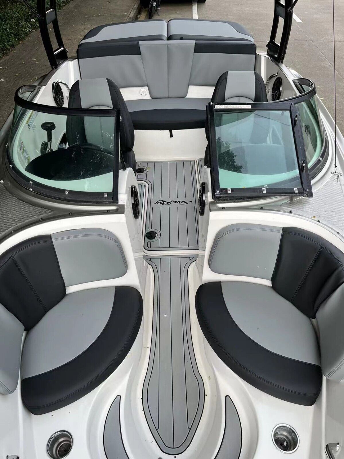 2008-2012 sea ray 185 sport Cockpit 1/4" 6mm EVA Faux Teak decking floor