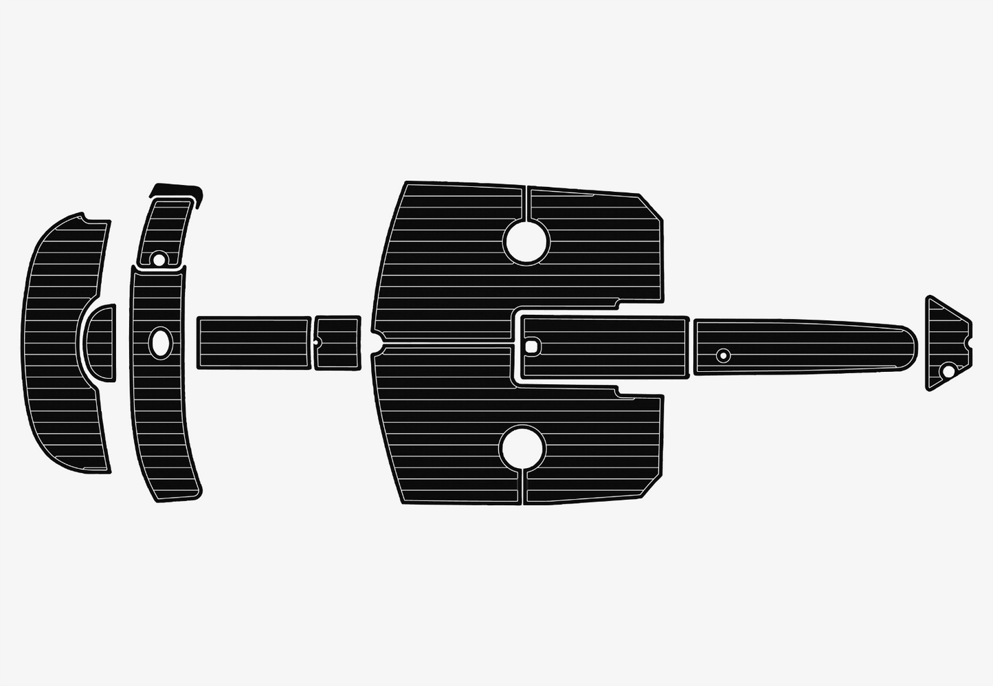 2003-2009 Cobalt 220 Cockpit Swim platform bow 1/4"6mm EVA foam faux MAT floor