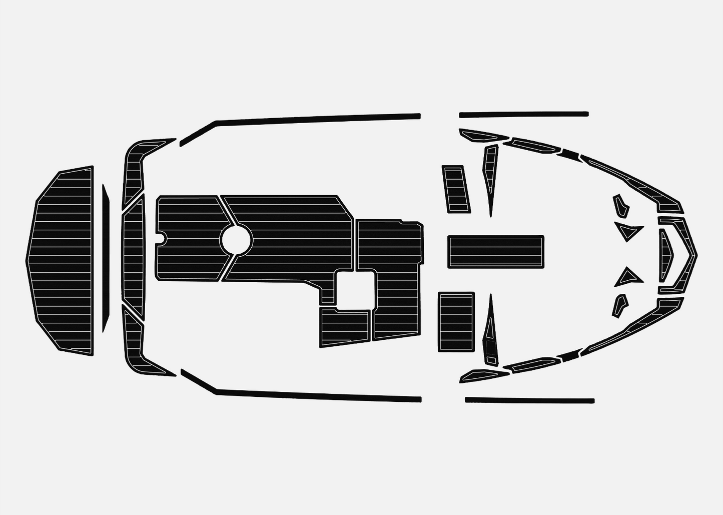 2018-2019 Supreme S224 Cockpit Swim platform bow 1/4"6mm EVA foam faux mat floor