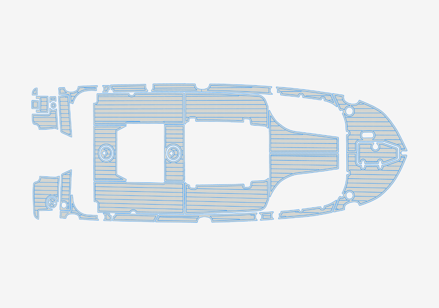 2022-2023 Sea Hunt 25 Escape Cockpit Swim platform bow 1/4"6mm EVA Foam floor