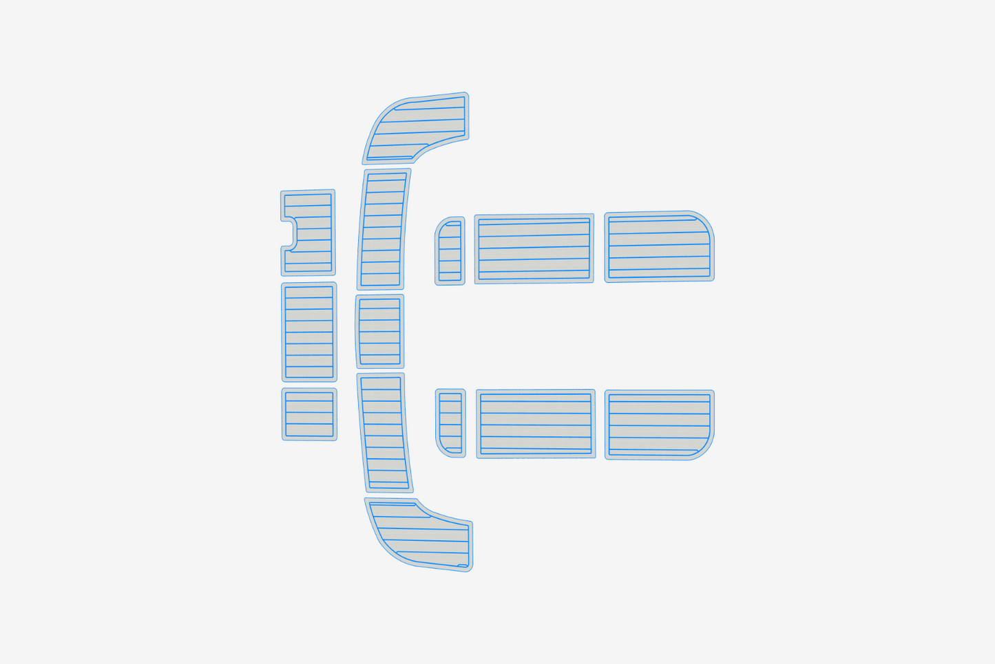 Beneteau 473 Anti-slip mat Custom EVA teak marine deck flooring