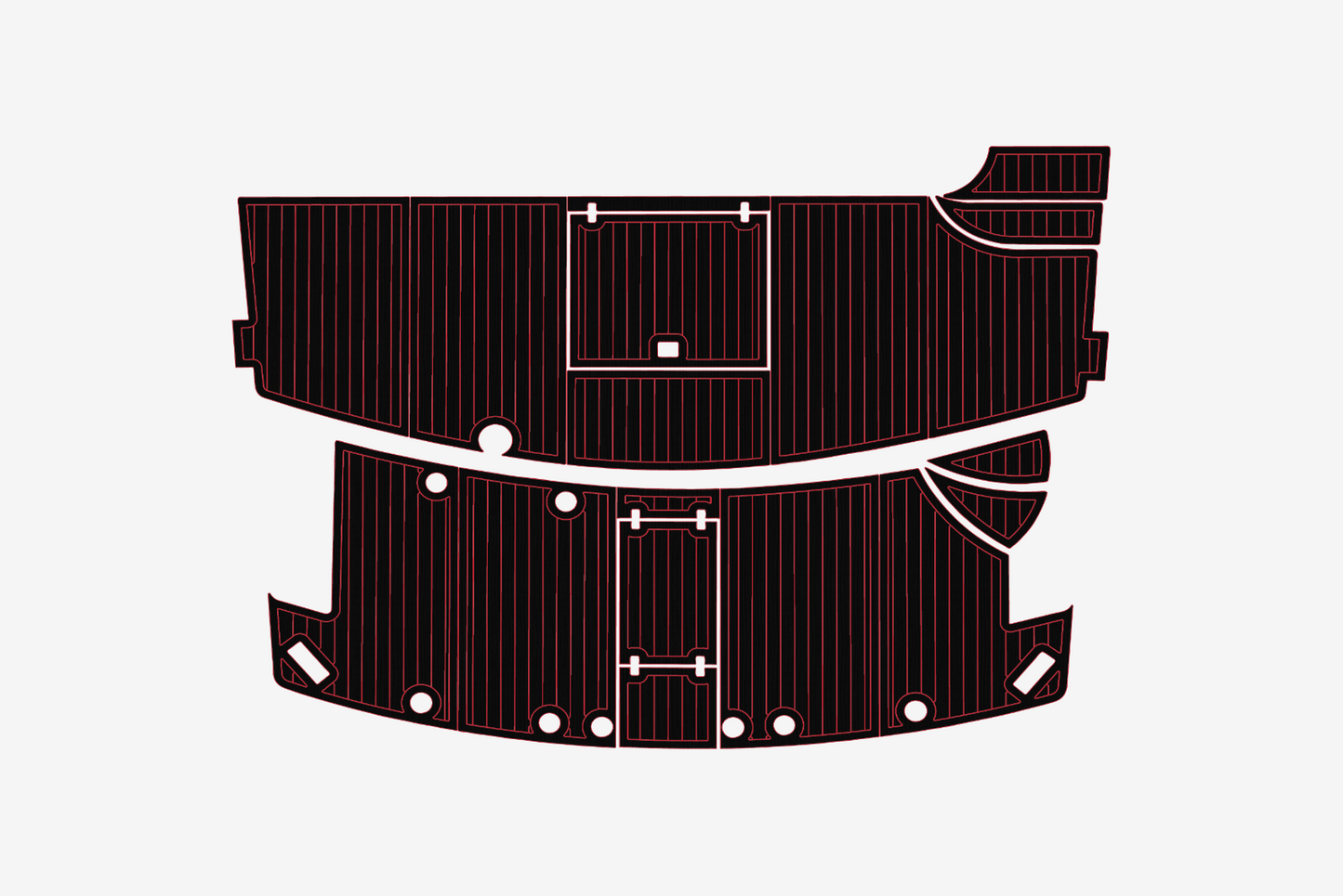 2004 Grand Alaskan 65 Cockpit Swim platform 1/4"6mm EVA Foam carpet marine floor