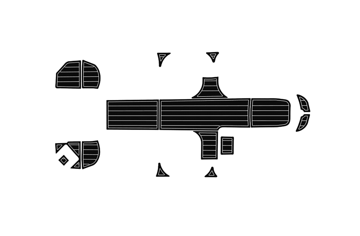 2017-2023 Bayliner Element E18 Cockpit Swim platform Bow 1/4"6mm EVA foam floor